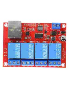 Placa 4 reles ethernet c CH9120 ethernet phy