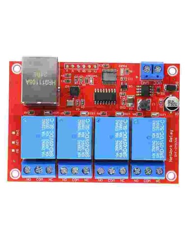 Placa 4 reles ethernet c CH9120 ethernet phy