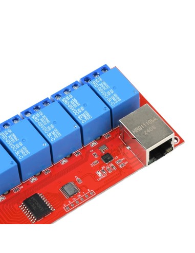 Placa 4 reles ethernet c CH9120 ethernet phy