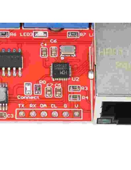 Placa 4 reles ethernet c CH9120 ethernet phy
