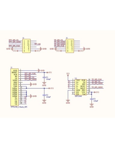 PMOD TFT MUse Labs TFT LCD 320x240 Resolução, SPI, 2,8