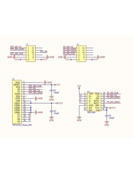 PMOD TFT MUse Labs TFT LCD 320x240 Resolução, SPI, 2,8