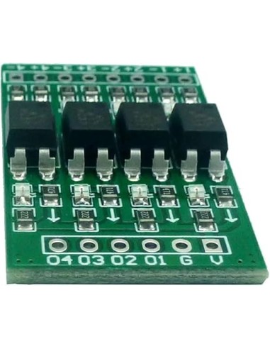 Modulo Opisolador 4 canais in 24V out 5 V Active Low