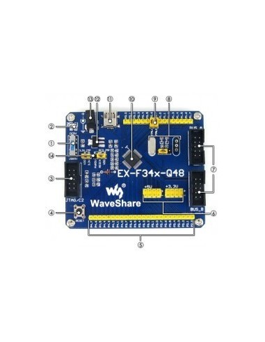8051F340 WAVESHARE EX-F34X-Q48