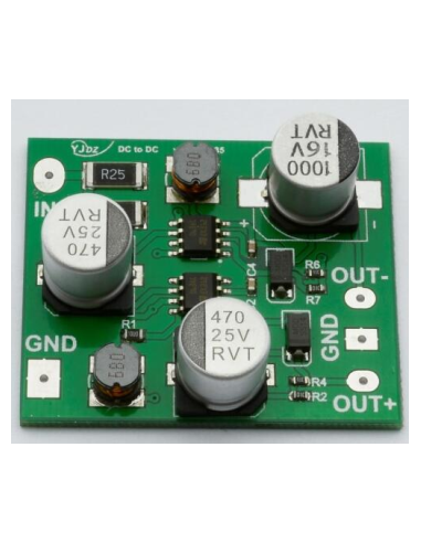 Módulo conversor DC-DC Entrada 5 a 12V  com saída simétrica ±12V (1W)
