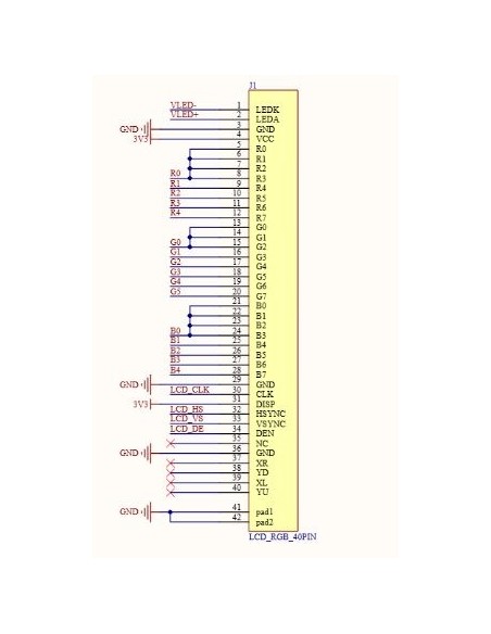 PMOD-RGBLCD Muse Lab Para Ice Sugar ( nao vem o LCD ) V 1.3