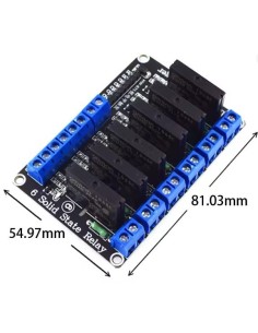 Placa de 6 reles de estado Solido
