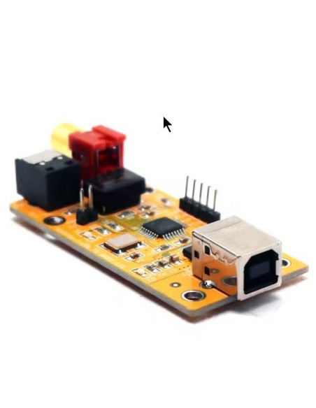 Placa de som USB PCM2706C DAC de saída óptica toslink, coaxial SPDIF e I2S