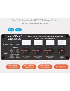 Wondow Adau1701 2.1 in 4.0 out  dsp Opera com sigmastudio Analog devices AA-AP23123 2