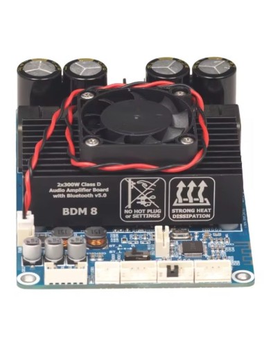 Wondow bdm8  Amplificador de áudio  300w + 300w tpa3255 bluetooth 5.3com dsp BP1048B2 pc ui