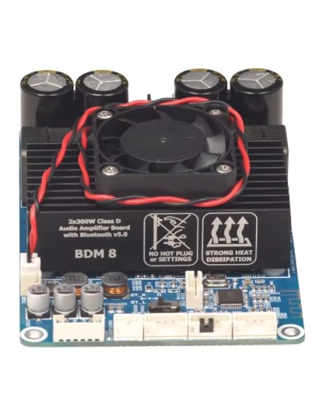 Wondow bdm8  Amplificador de áudio  300w + 300w tpa3255 bluetooth 5.3com dsp BP1048B2 pc ui