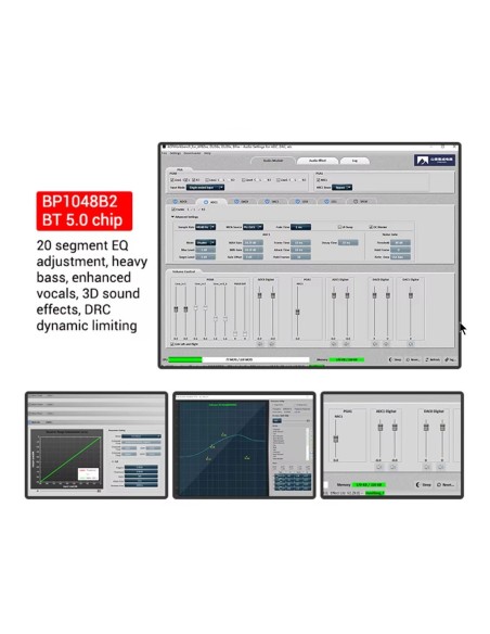 ZK‑DAM‑K1 DSP BT – Decodificador de Áudio com Bluetooth, U‑Disk, SPDIF e SD Card