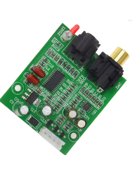 Cyrrus 8416-zzz Digital Audio Decoder, DAC 24 Bit, 192K, fibra Ã³ptica, decodificador coaxial, entrada de sinal, saÃ­da estÃ©reo