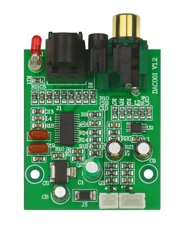 Cyrrus 8416-zzz Digital Audio Decoder, DAC 24 Bit, 192K, fibra Ã³ptica, decodificador coaxial, entrada de sinal, saÃ­da estÃ©reo