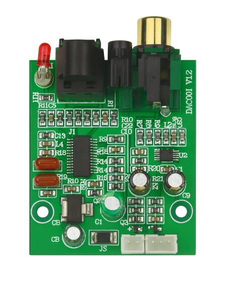 Cyrrus 8416-zzz Digital Audio Decoder, DAC 24 Bit, 192K, fibra Ã³ptica, decodificador coaxial, entrada de sinal, saÃ­da estÃ©reo