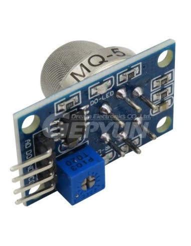 Módulo Sensor MQ‑5 presença de gases inflamáveis, como GLP (gás de cozinha), gás natural, hidrogênio e metano,