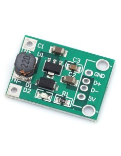 Módulo DC‑DC Booster Tensão de entrada: 0,9 V a 5 V DC Saida 5V para USB 2