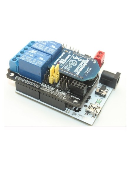 2 CHANNEL RELAY SHIELD FOR ARDUINO (WITH NRF24L01 XBEE/BTBEE INTERFACE )