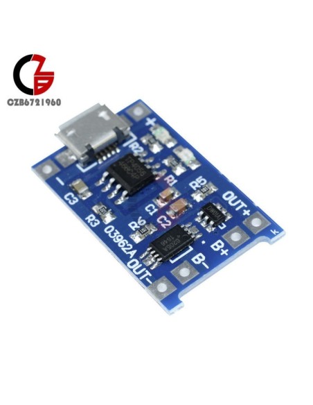 USB 5V 1A 18650 LITHIUM BATTERY CHARGER TP4056 Micro Usb