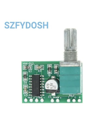 PAM8403 Class C Audio amplifier 2X3W