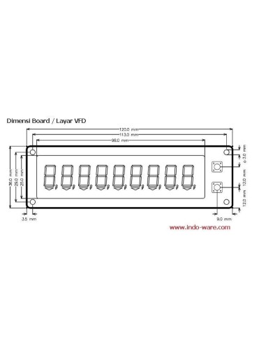 Frequecimetro  9 Digit VFD  Sanjian 2.4 Ghz