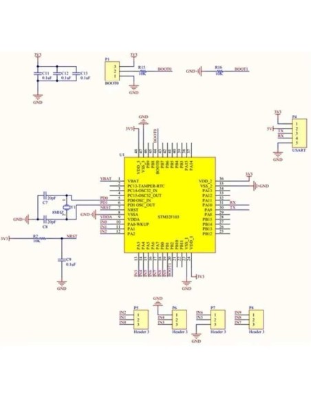 12bit interface usb 10 canais 12 bit  STM32F103C8T6 ADC-10-F103C 115Kbps