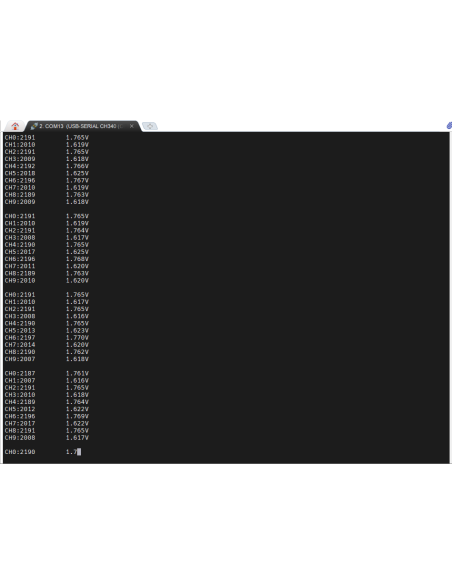 12bit interface usb 10 canais 12 bit  STM32F103C8T6 ADC-10-F103C 115Kbps