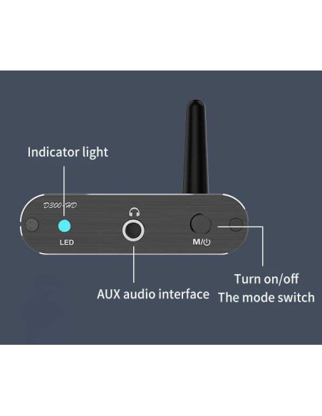 Bt 5.2 receptor Bluetooth sem fio APTX-H
