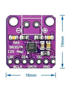 MAX98357  classe-D I2S amplifier 3W 2