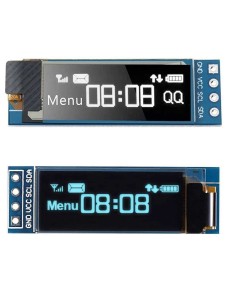 Display LCD OLED Driver IIC I2C, Tela Serial I2C, SSD1306, 0.91 ", 128x32, 4Pin, 3.3V, 5V