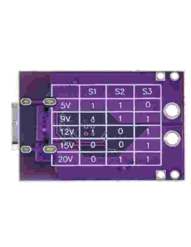 PD/QC/AFC  5V 9V 12V 15V 20V Tensão Fixa Saí­da Tipo-C USB