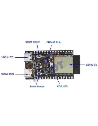 Nano ESP32-C6-WROOM-1-n8 8Mb Spi flash