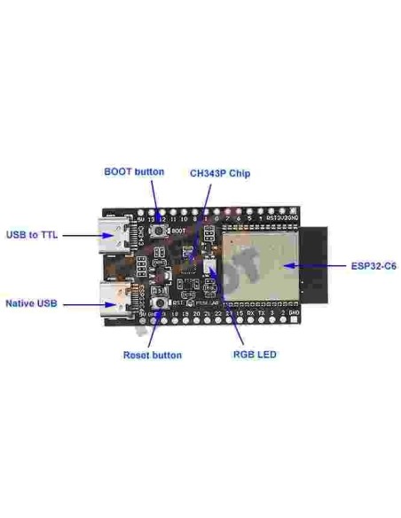 Nano ESP32-C6-WROOM-1-n8 8Mb Spi flash