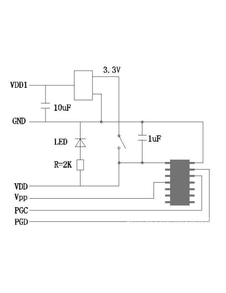 PIC16F609 base board