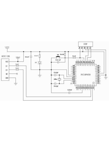 PIC18F46K22-I/PT MCU Development Board Minimum System Board