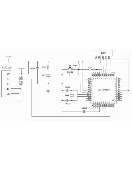 PIC18F46K22-I/PT MCU Development Board Minimum System Board