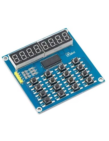 TM1638 8-bit Digital 7  seg display Module , 3 Wires, 16 Keys,
