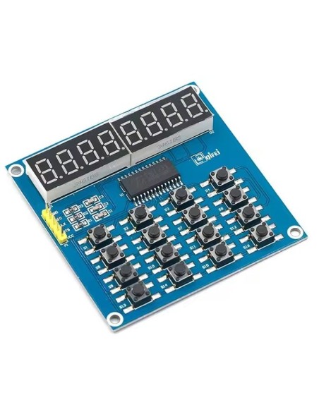TM1638 8-bit Digital 7  seg display Module , 3 Wires, 16 Keys,